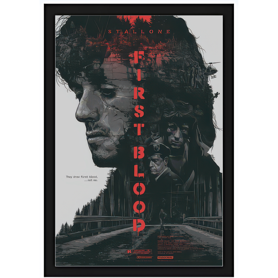 Quadro - Rambo Programado para Matar 15X20cm