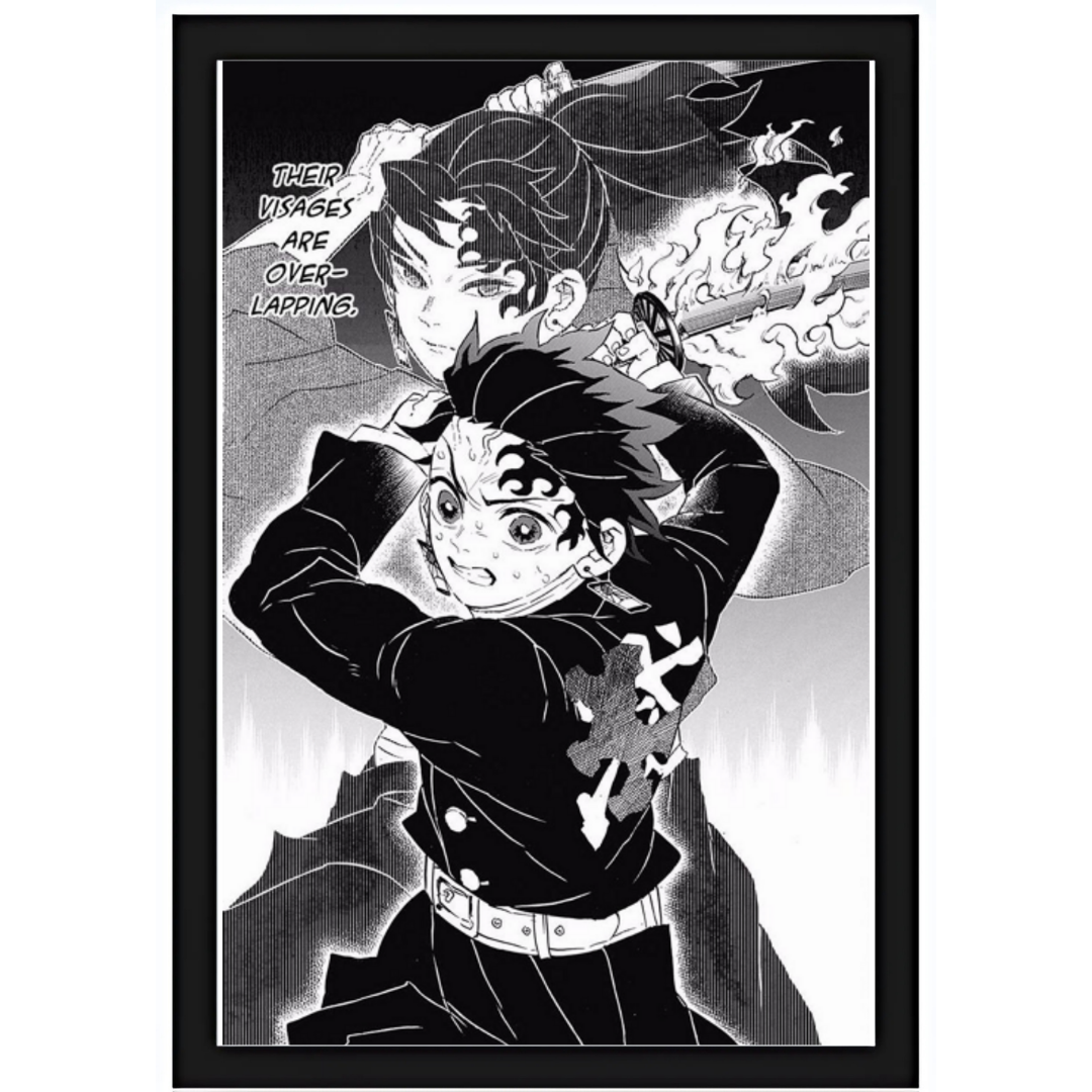 Quadro - Demon Slayer - Tanjiro e Yoriichi 15X20cm
