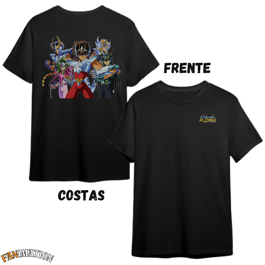 Cavaleiros dos Zodíaco - Camiseta Premium Cavaleiros de Bronze 2