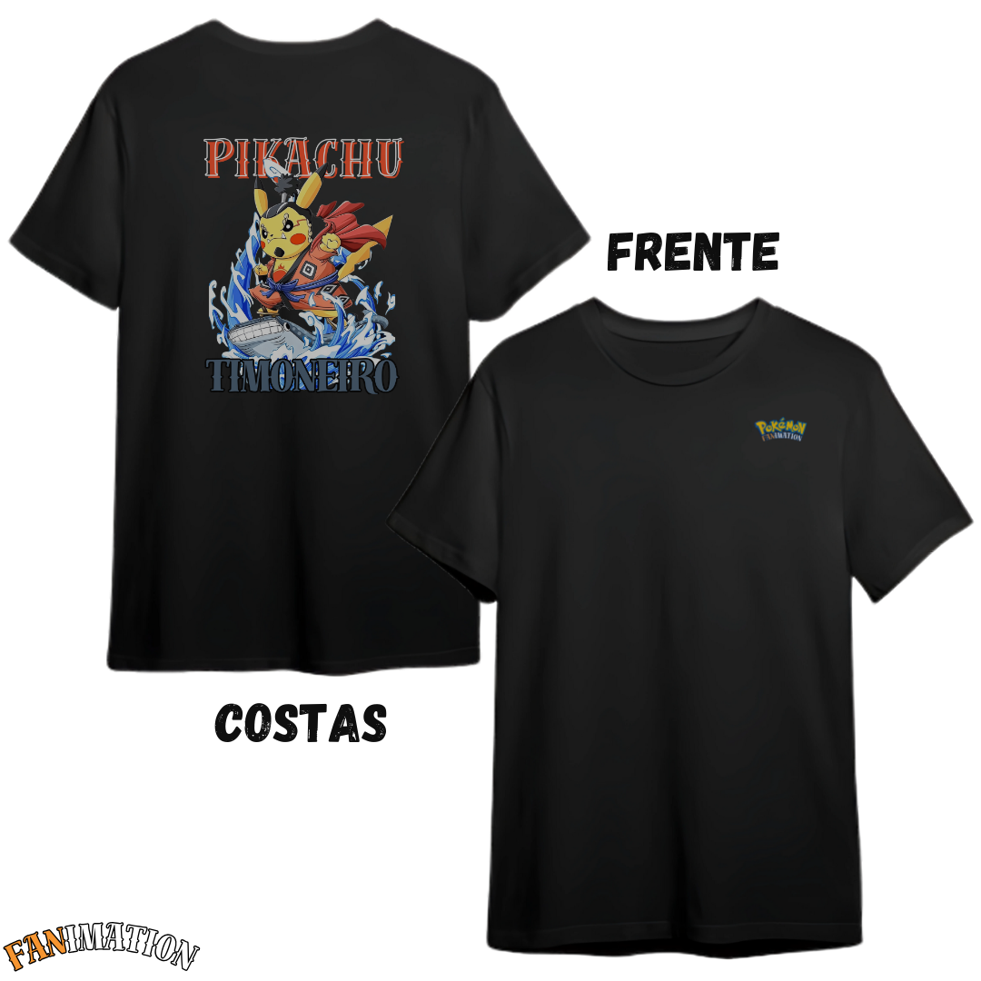 Pokémon - Camiseta Premium Pikachu Timoneiro