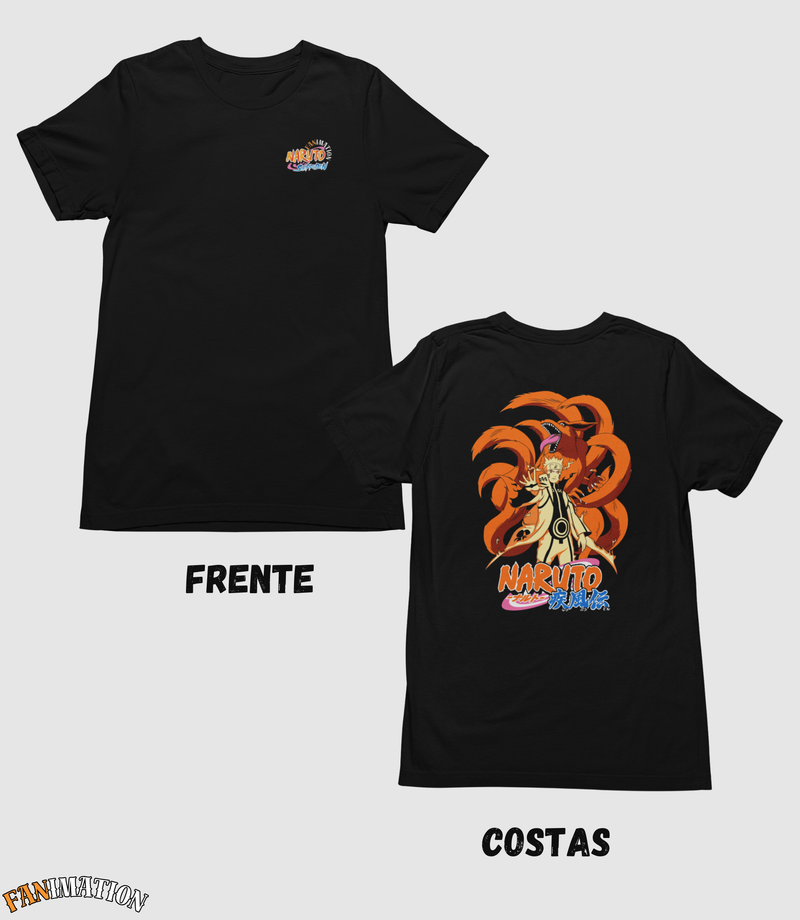 Naruto - Camiseta Premium Naruto e kyuubi