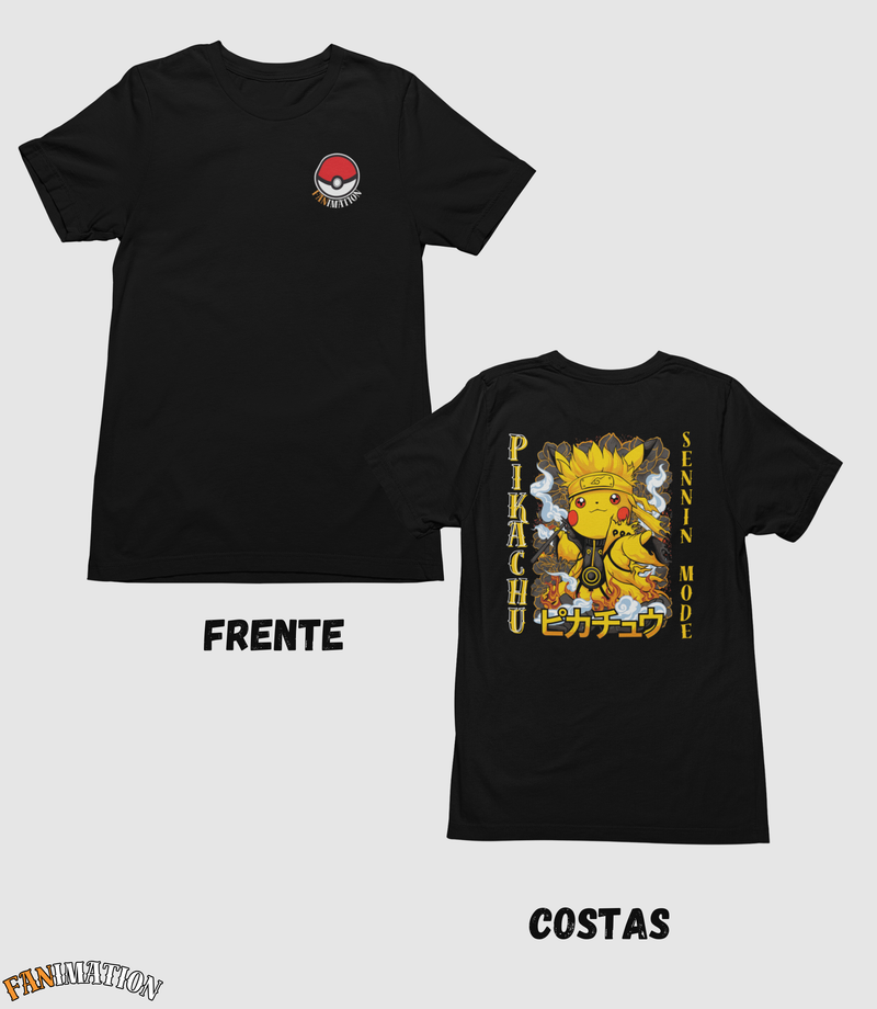 Pokémon - Camiseta Premium Pikachu Modo Sennin