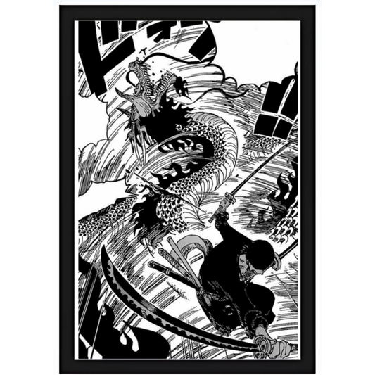 Quadro - One Piece - Zoro x Kaido 15X20cm