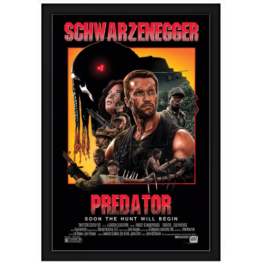 Quadro - Schwarzenegger em O Predador 15X20cm