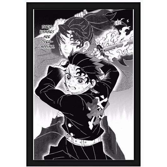 Quadro - Demon Slayer - Tanjiro e Yoriichi 15X20cm