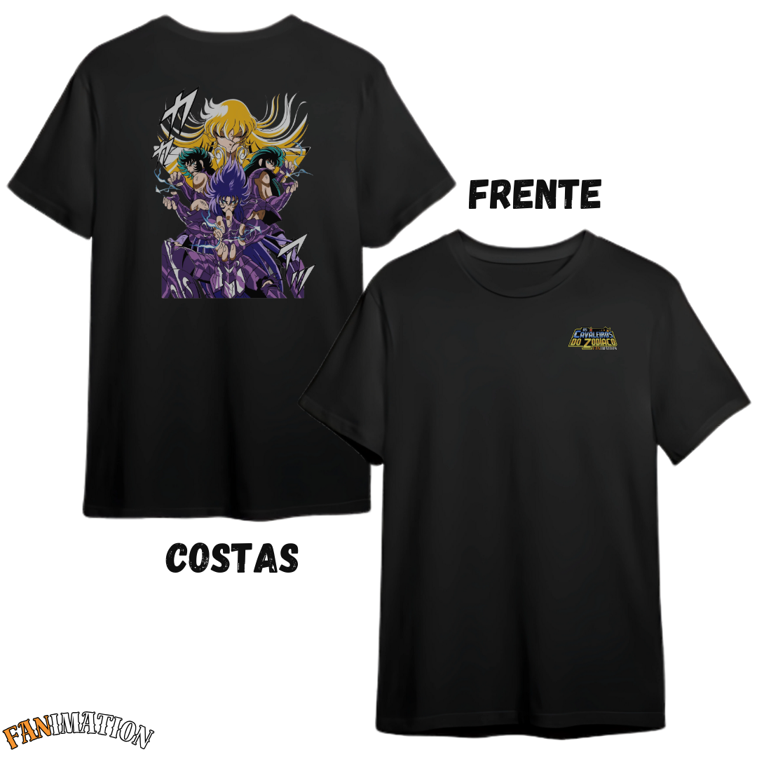 Cavaleiros dos Zodíaco - Camiseta Premium Exclamação de Atena