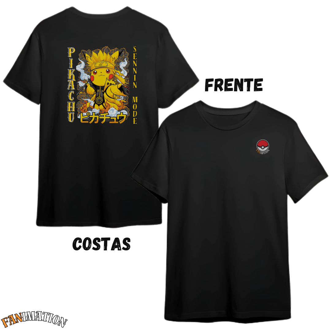 Pokémon - Camiseta Premium Pikachu Modo Sennin