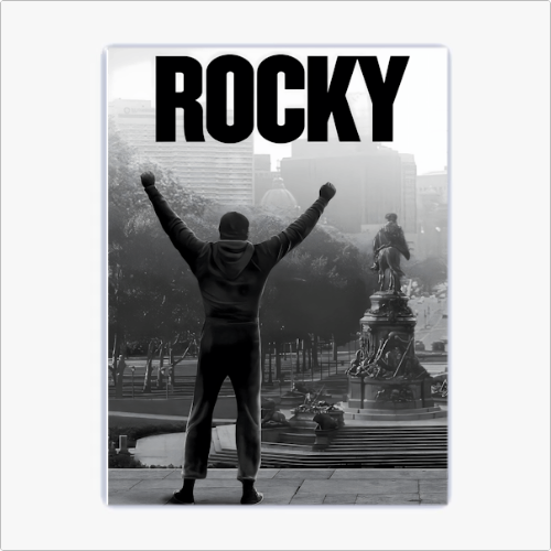 Placa Decorativa - Rocky Um Lutador